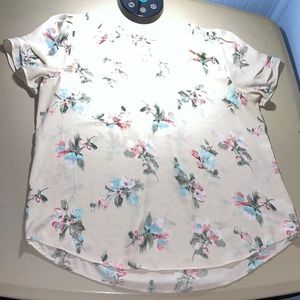 💜 DR2 Floral V Neck Blouse